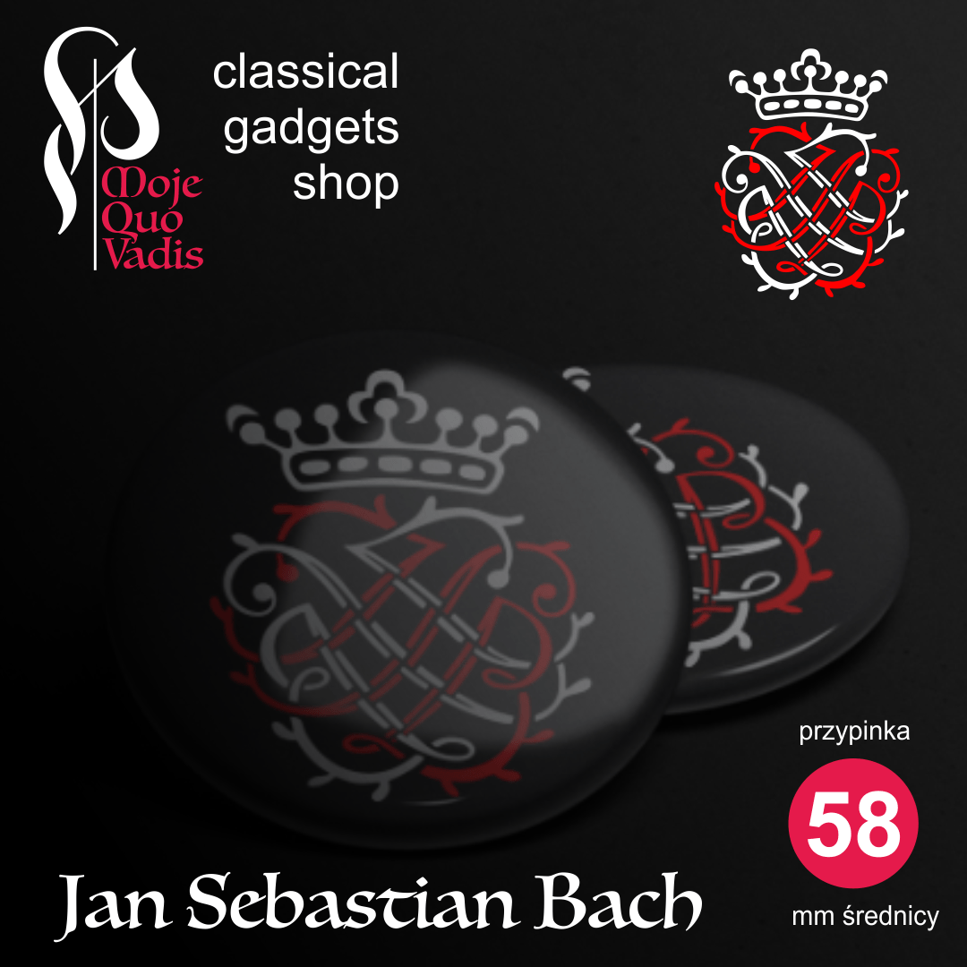 Okrągła przypinka z pieczęcią Jana Sebastiana Bacha