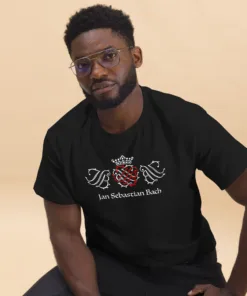 Czarna męska koszulka z pieczęcią Jana Sebastiana rozmiary od S do 5XL 23 unisex classic tee black front 2 6701176d92314