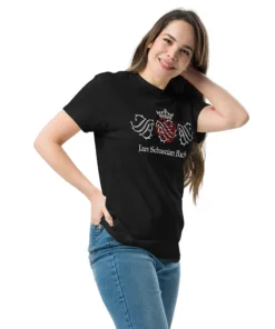 Czarna męska koszulka z pieczęcią Jana Sebastiana rozmiary od S do 5XL 17 unisex classic tee black left front 6701176d938df