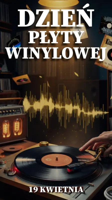 Ilustracja na wspomnienie o święcie 19 kwietnia | Dzień Płyty Winylowej na blogu Moje Quo Vadis - mojequovadis.pl | PpiotrR.pl