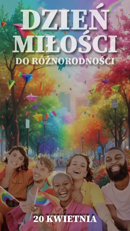 Ilustracja na wspomnienie o święcie 20 kwietnia | Dzień Miłości do Różnorodności na blogu Moje Quo Vadis - mojequovadis.pl | PpiotrR.pl