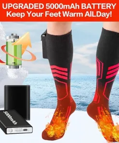 Podgrzewane skarpety 5 V/5000 mAh, możliwość ponownego ładowania, zdalne sterowanie aplikacją, męskie i damskie, 10 81JXZdNE pL. AC SX522