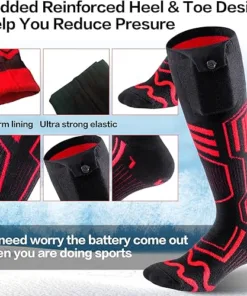 Podgrzewane skarpety 5 V/5000 mAh, możliwość ponownego ładowania, zdalne sterowanie aplikacją, męskie i damskie, 9 81NIjwCGpmL. AC SX522