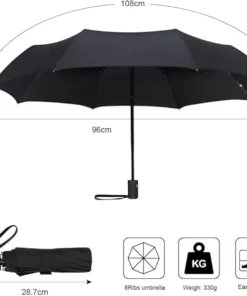 Vicloon automatyczny parasol, składany parasol,podróżny parasol, Teflon Coating, odporny na burzę, wzmocnione wiatroszczelne 19 51QedPyv2L. AC SX679