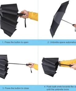 Vicloon automatyczny parasol, składany parasol,podróżny parasol, Teflon Coating, odporny na burzę, wzmocnione wiatroszczelne 20 61ZhgPXRreL. AC SX679