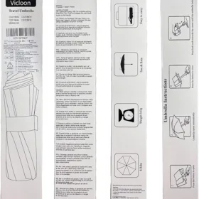 Vicloon automatyczny parasol, składany parasol,podróżny parasol, Teflon Coating, odporny na burzę, wzmocnione wiatroszczelne - obrazek 2