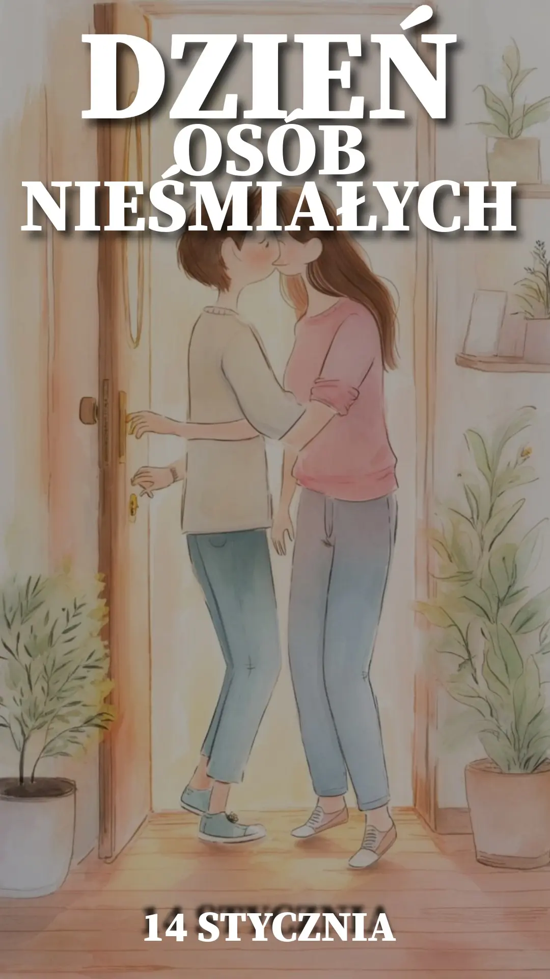 Ilustracja na wspomnienie o obchodach 14 stycznia Dnia Osób Nieśmiałych w blogu Moje Quo Vadis - mojequovadis.pl | PpiotrR.pl