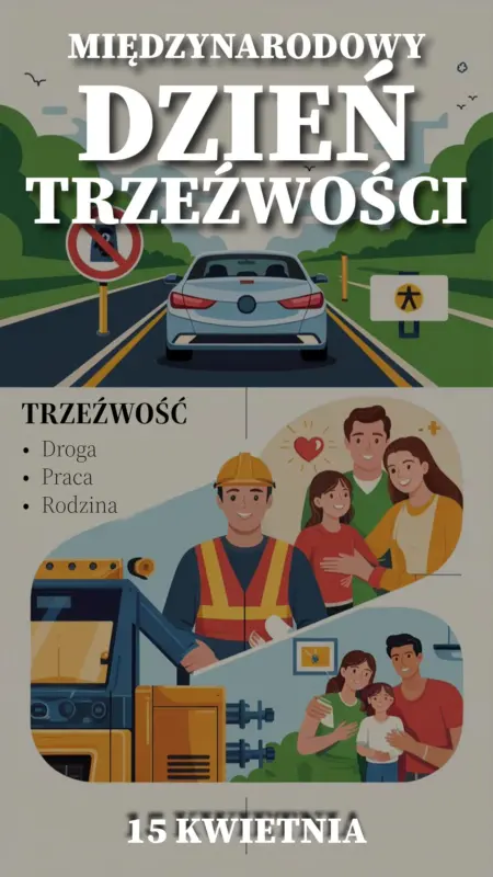 Ilustracja na wspomnienie o święcie 15 kwietnia | Międzynarodowy Dzień Trzeźwości na blogu Moje Quo Vadis - mojequovadis.pl | PpiotrR.pl