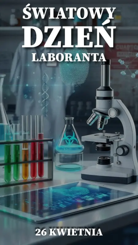 Ilustracja na wspomnienie o obchodach Światowego Dnia Laboranta przypadającego na dzień 26 kwietnia 2025 roku. | Moje Quo Vadis - mojequovadis.pl | PpiotrR.pl