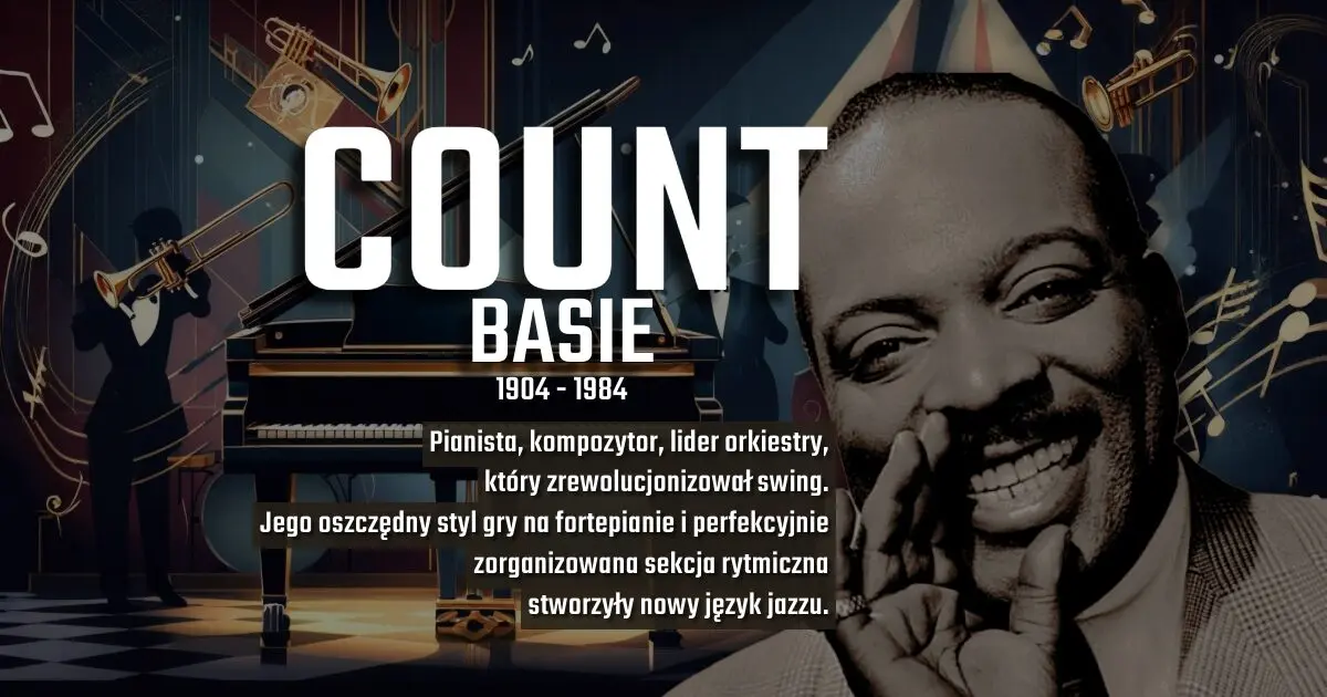 Count Basie na banerze wspomnieniowym w blogu Moje Quo Vadis - mojequovadis.pl | ppiotrr.pl