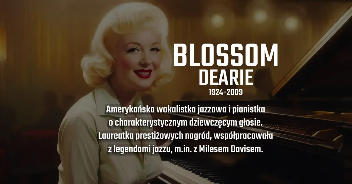 Blossom Dearie na banerze urodzinowym w blogu Moje Quo Vadis - mojequovadis.pl | ppiotrr.pl
