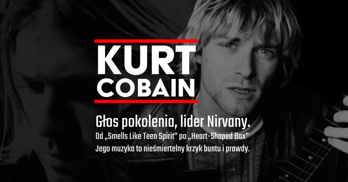 Baner wspominkowy dla zmarłego 5 kwietnia Kurta Cobaina w blogu Moje Quo Vadis - mojequovadis.pl | ppiotrr.pl