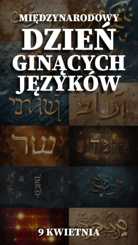 Ilustracja na wspomnienie o święcie 9 kwietnia | Międzynarodowy Dzień Ginących Języków na blogu Moje Quo Vadis - mojequovadis.pl | PpiotrR.pl