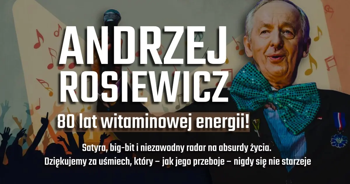 Andrzej Rosiewicz na urodzinowym banerze w blogu Moje Quo Vadis - mojequovadis.pl | ppiotrr.pl