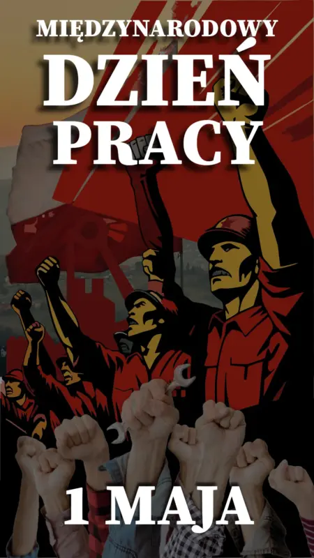 Ilustracja na wspomnienie o obchodach święta Międzynarodowego Dnia Pracy w dniu 1 maja w blogu Moje Quo Vadis - mojequovadis.pl | PpiotrR.pl
