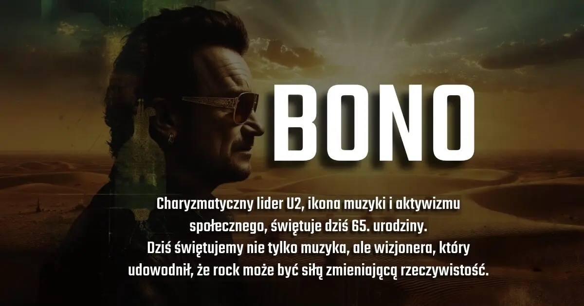 BONO na urodzinowym banerze w blogu Moje Quo Vadis - mojequovadis.pl | ppiotrr.pl