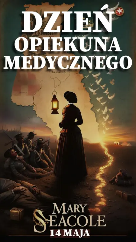 Ilustracja na wspomnienie o obchodach 14 maja Dnia Opiekuna Medycznego w blogu Moje Quo Vadis - mojequovadis.pl | PpiotrR.pl