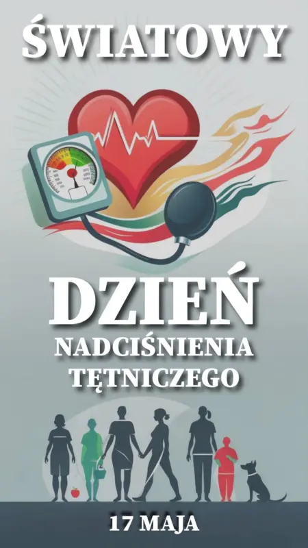 Ilustracja na wspomnienie o obchodach Światowego Dnia Nadciśnienia Tętniczego dnia 17 maja w blogu Moje Quo Vadis - mojequovadis.pl | PpiotrR.pl
