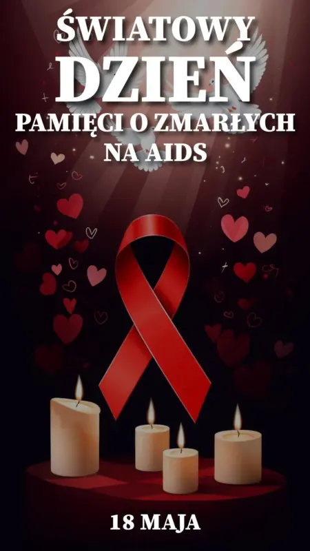 Ilustracja na wspomnienie o obchodach Światowego Dnia Pamięci o zmarłych na AIDS dnia 18 maja w blogu Moje Quo Vadis - mojequovadis.pl | PpiotrR.pl