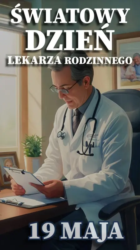 Ilustracja na wspomnienie o obchodach Światowego Dnia Lekarza Rodzinnego dnia 19 maja w blogu Moje Quo Vadis - mojequovadis.pl | PpiotrR.pl
