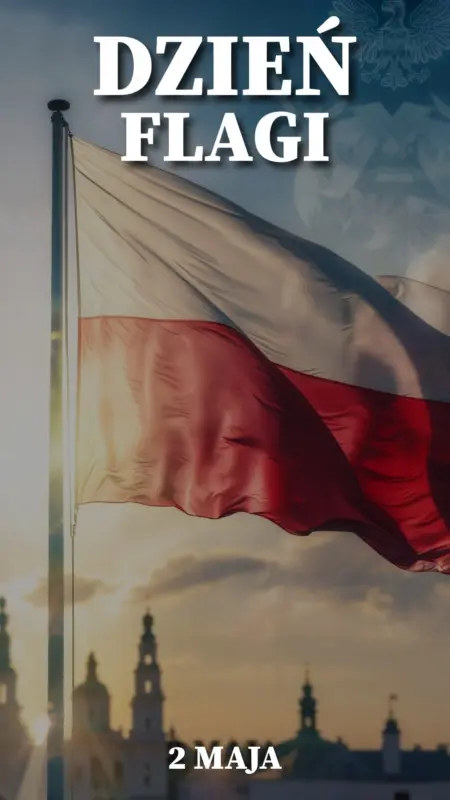 Ilustracja na wspomnienie o obchodach święta Dnia Flagi w dniu 2 maja w blogu Moje Quo Vadis - mojequovadis.pl | PpiotrR.pl