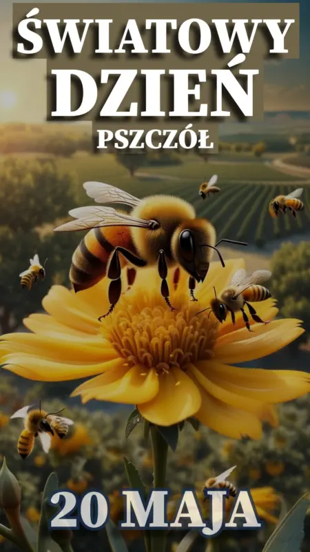 Ilustracja na wspomnienie o obchodach 20 maja Światowego Dnia Pszczół w blogu Moje Quo Vadis - mojequovadis.pl | PpiotrR.pl