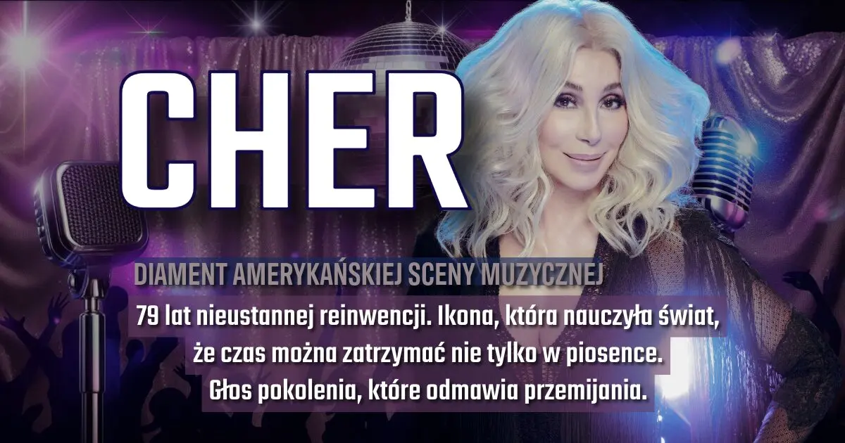 Cher na urodzinowym banerze w blogu Moje Quo Vadis - mojequovadis.pl | ppiotrr.pl