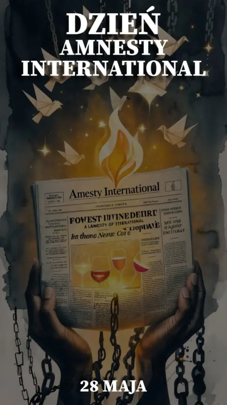 Ilustracja na wspomnienie o obchodach 28 maja - Dnia Amnesty International w blogu Moje Quo Vadis - mojequovadis.pl | PpiotrR.pl