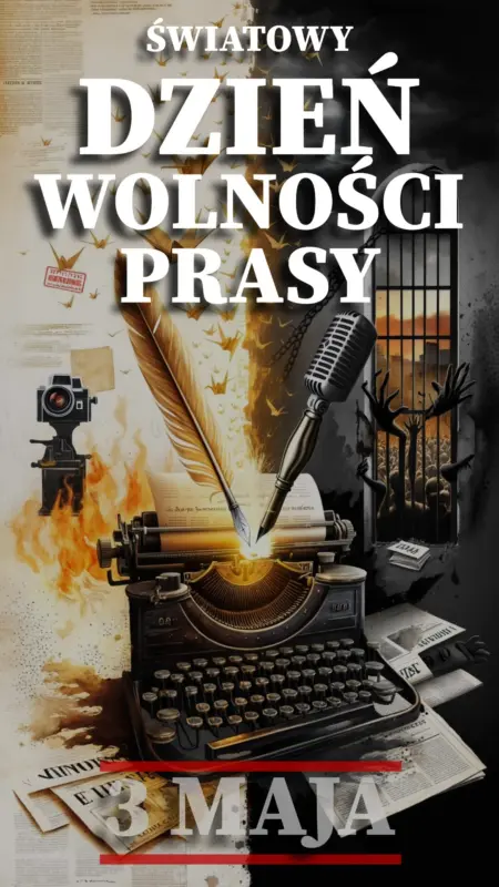 Ilustracja na wspomnienie o obchodach Światowego Dnia Wolności Prasy przypadającego na dzień 3 maja.. | Moje Quo Vadis - mojequovadis.pl | PpiotrR.pl