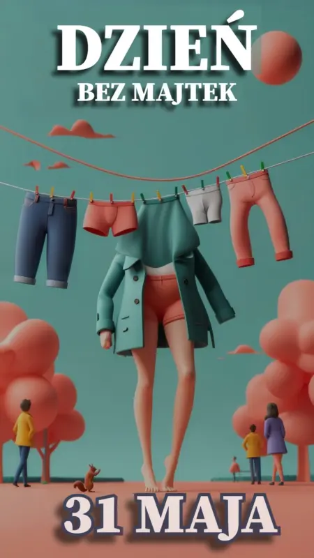 Ilustracja na wspomnienie o obchodach 31 maja - Dnia Bez Majtek w blogu Moje Quo Vadis - mojequovadis.pl | PpiotrR.pl