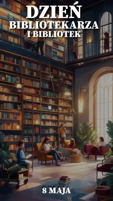 Ilustracja na wspomnienie o obchodach 8 maja - Święta Dnia Bibliotekarza i Bibliotek w blogu Moje Quo Vadis - mojequovadis.pl | PpiotrR.pl