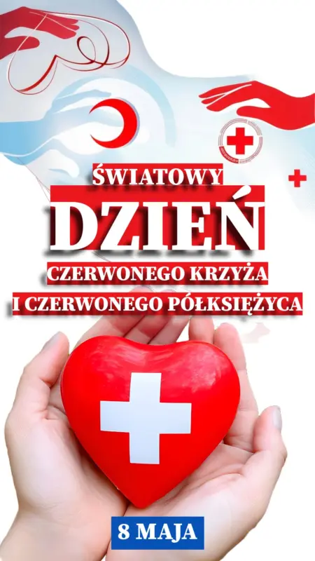 Ilustracja na wspomnienie o obchodach 8 maja - Światowego Dnia Czerwonego Krzyża i Czerwonego Półksiężyca w blogu Moje Quo Vadis - mojequovadis.pl | PpiotrR.pl