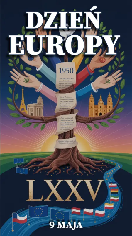 Ilustracja na wspomnienie o obchodach 9 maja - Dnia Europy w blogu Moje Quo Vadis - mojequovadis.pl | PpiotrR.pl