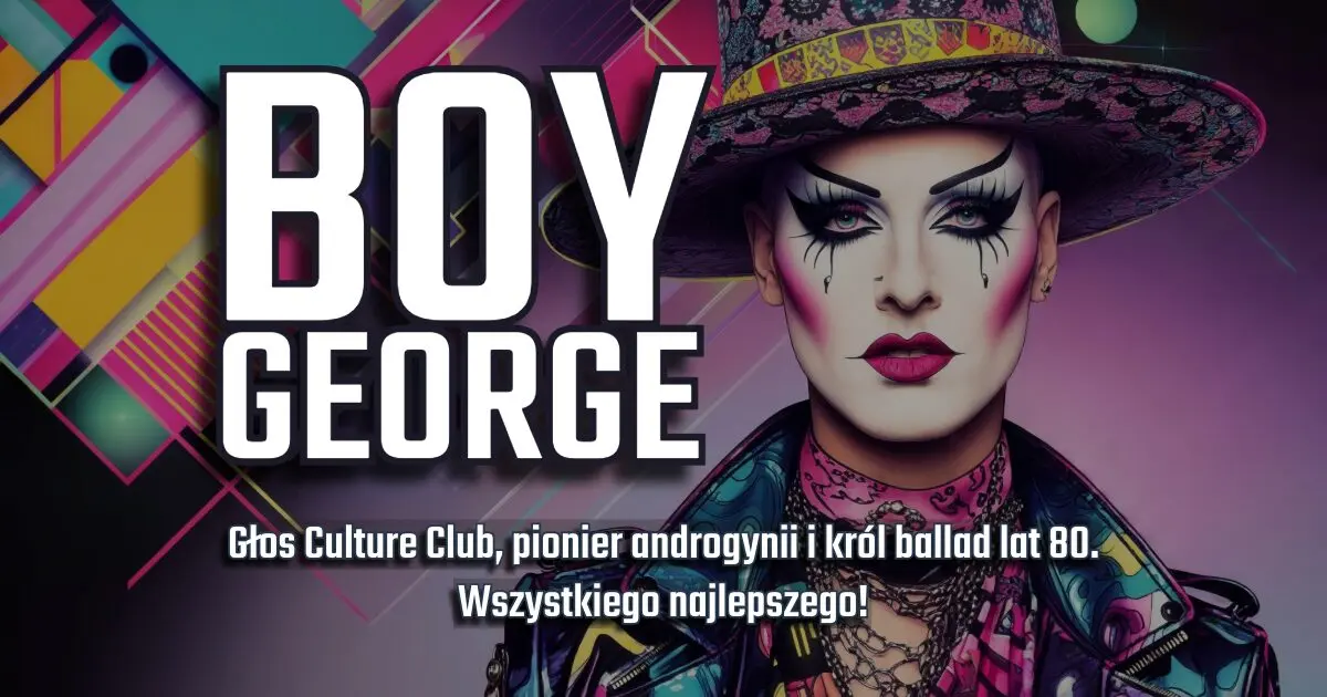 Boy George na urodzinowym banerze w blogu Moje Quo Vadis - mojequovadis.pl | ppiotrr.pl