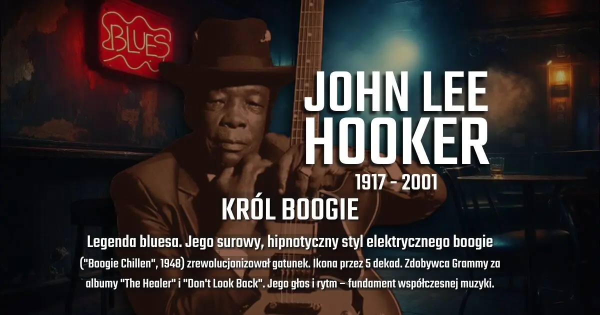 John Lee Hooker na banerze wspomnieniowym w blogu Moje Quo Vadis - mojequovadis.pl | ppiotrr.pl
