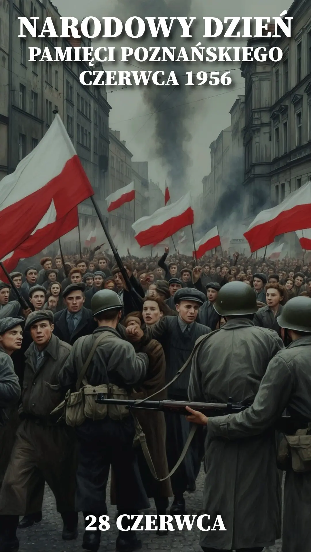 Ilustracja na wspomnienie o obchodach 28 czerwca Narodowego Dnia Pamięci Poznańskiego Czerwca 1956w blogu Moje Quo Vadis - mojequovadis.pl | PpiotrR.pl