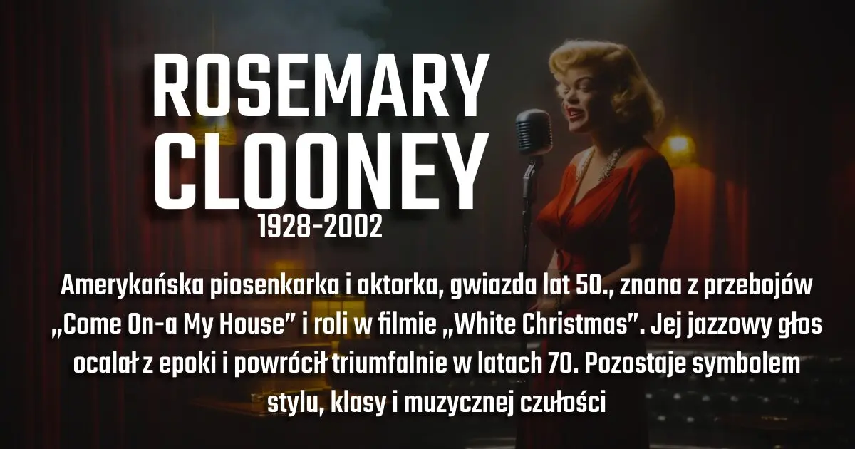 Rosemary Clooney na banerze wspomnieniowym w blogu Moje Quo Vadis - mojequovadis.pl | ppiotrr.pl