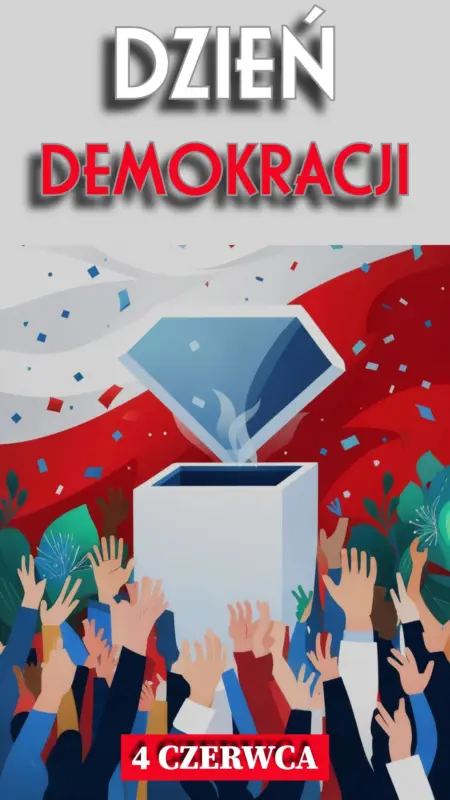 Ilustracja na wspomnienie o obchodach 4 czerwca Dnia Demokracji w blogu Moje Quo Vadis - mojequovadis.pl | PpiotrR.pl