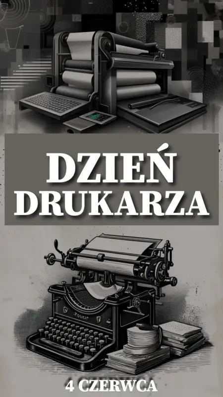 Ilustracja na wspomnienie o obchodach 4 czerwca - Dnia Drukarza w blogu Moje Quo Vadis - mojequovadis.pl | PpiotrR.pl