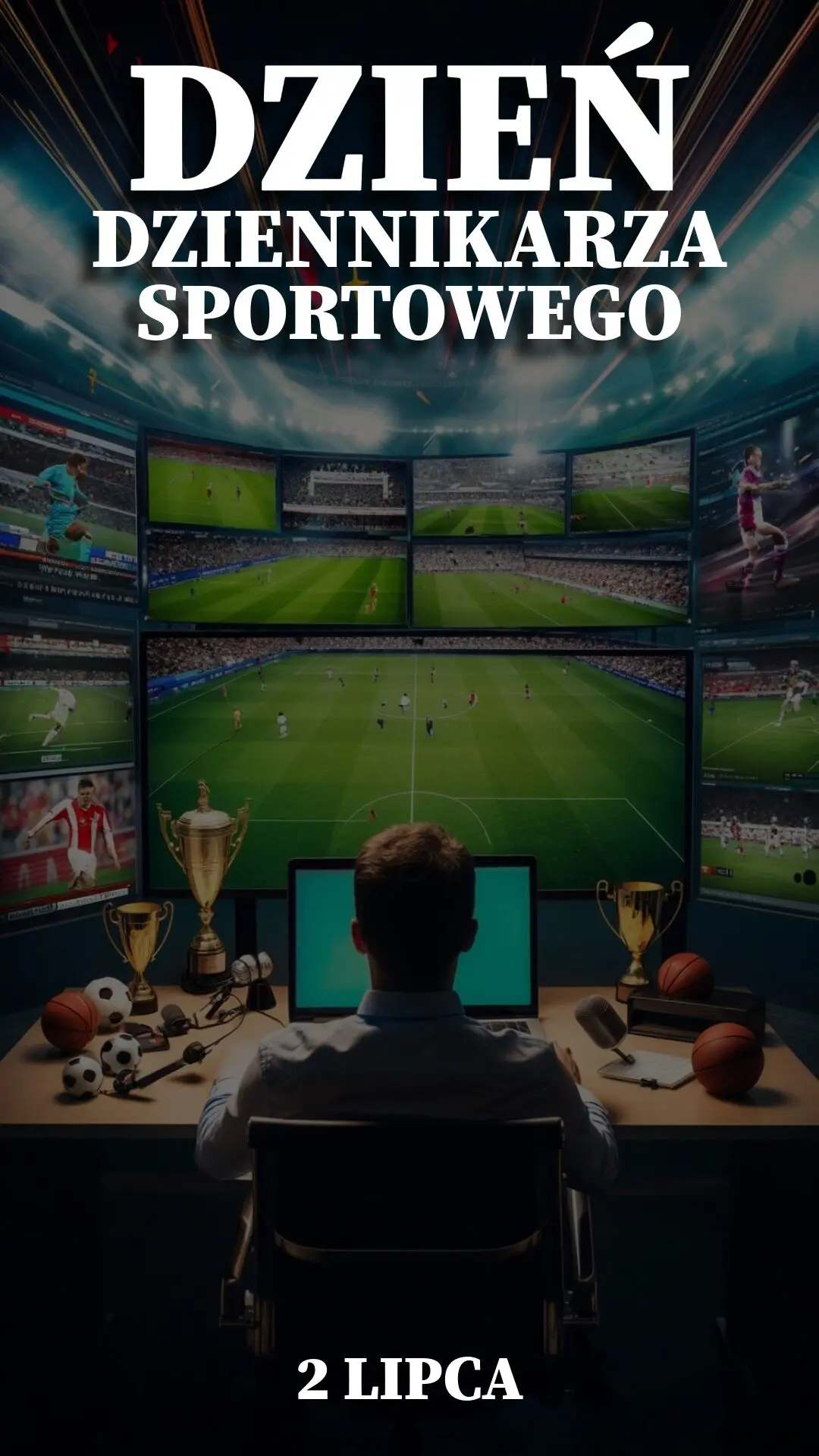 Ilustracja na wspomnienie o obchodach 2 lipca Dnia Dziennikarza Sportowego w blogu Moje Quo Vadis - mojequovadis.pl | PpiotrR.pl