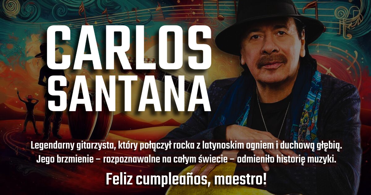 Carlos Santana na urodzinowym banerze w blogu Moje Quo Vadis - mojequovadis.pl | ppiotrr.pl