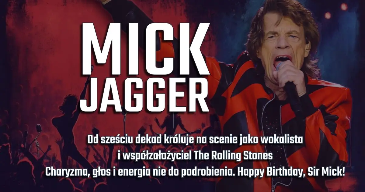Sir Mick Jagger na urodzinowym banerze w blogu Moje Quo Vadis - mojequovadis.pl | ppiotrr.pl