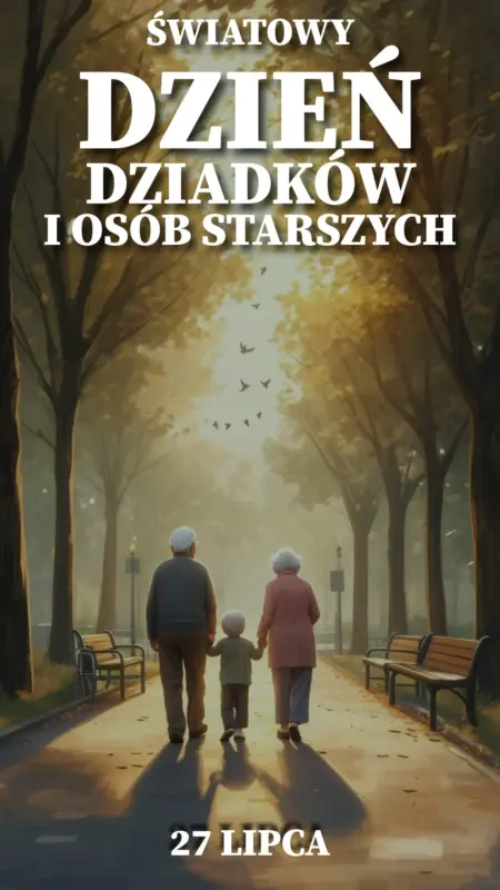 Ilustracja na wspomnienie o obchodach 27 lipca Światowego Dnia Dziadków i Osób Starszych w blogu Moje Quo Vadis - mojequovadis.pl | PpiotrR.pl