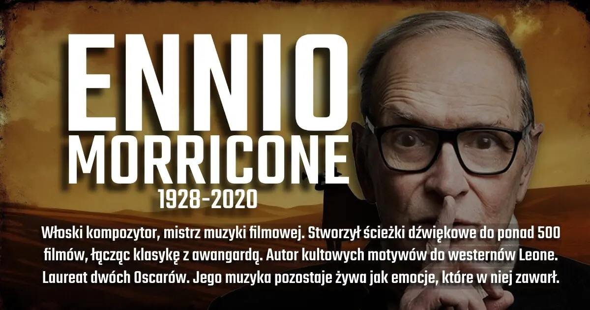 Ennio Morricone na banerze wspomnieniowym w blogu Moje Quo Vadis - mojequovadis.pl | ppiotrr.pl