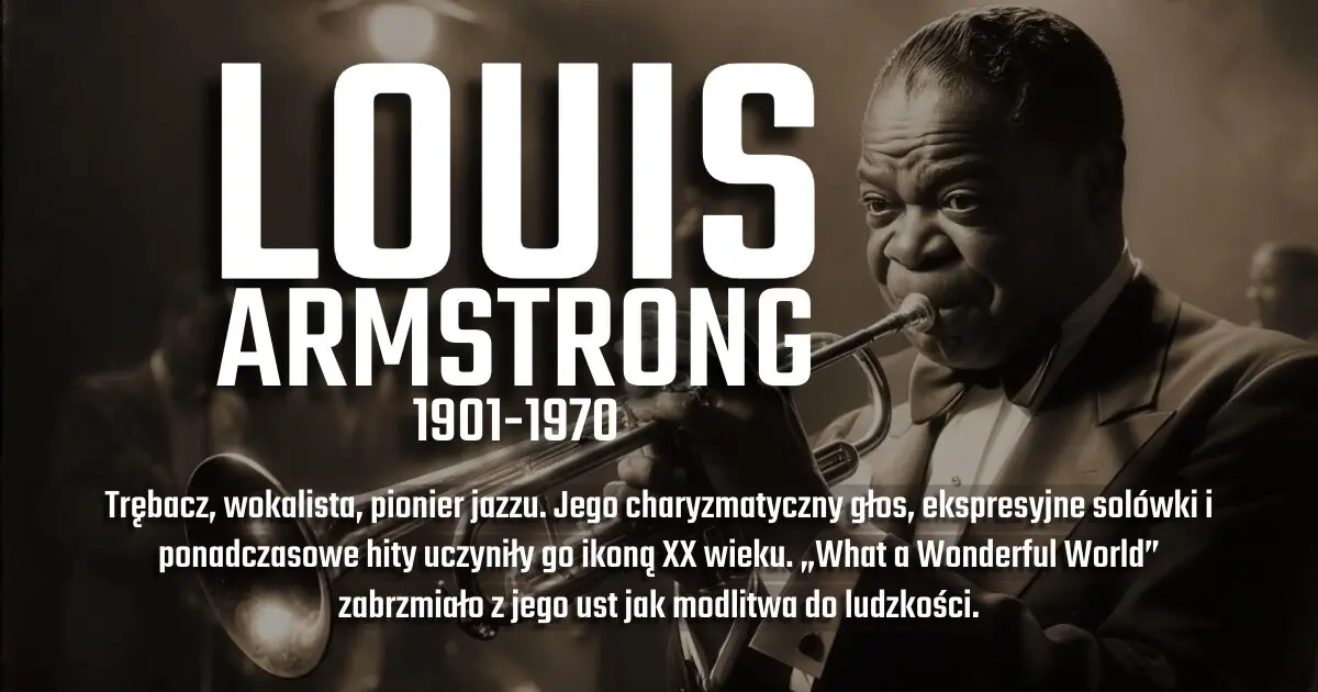 Louis Armstrong na banerze wspomnieniowym w blogu Moje Quo Vadis - mojequovadis.pl | ppiotrr.pl