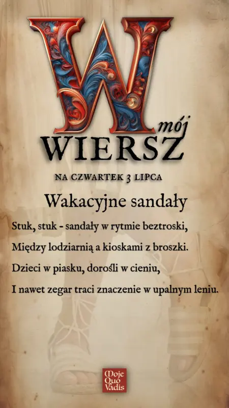 Czwartkowy wierszyk na 3 lipca – Wakacyjne sandaly