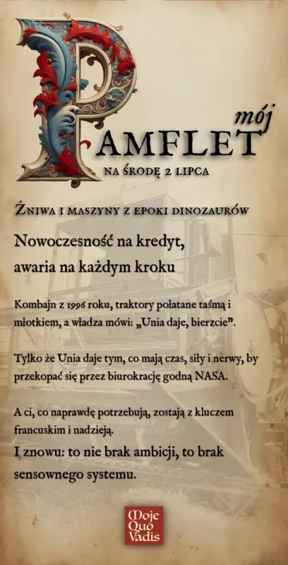 Srodowy Pamflet w duchu Voltaira na 2 lipca Nowoczesnosc na kredyt