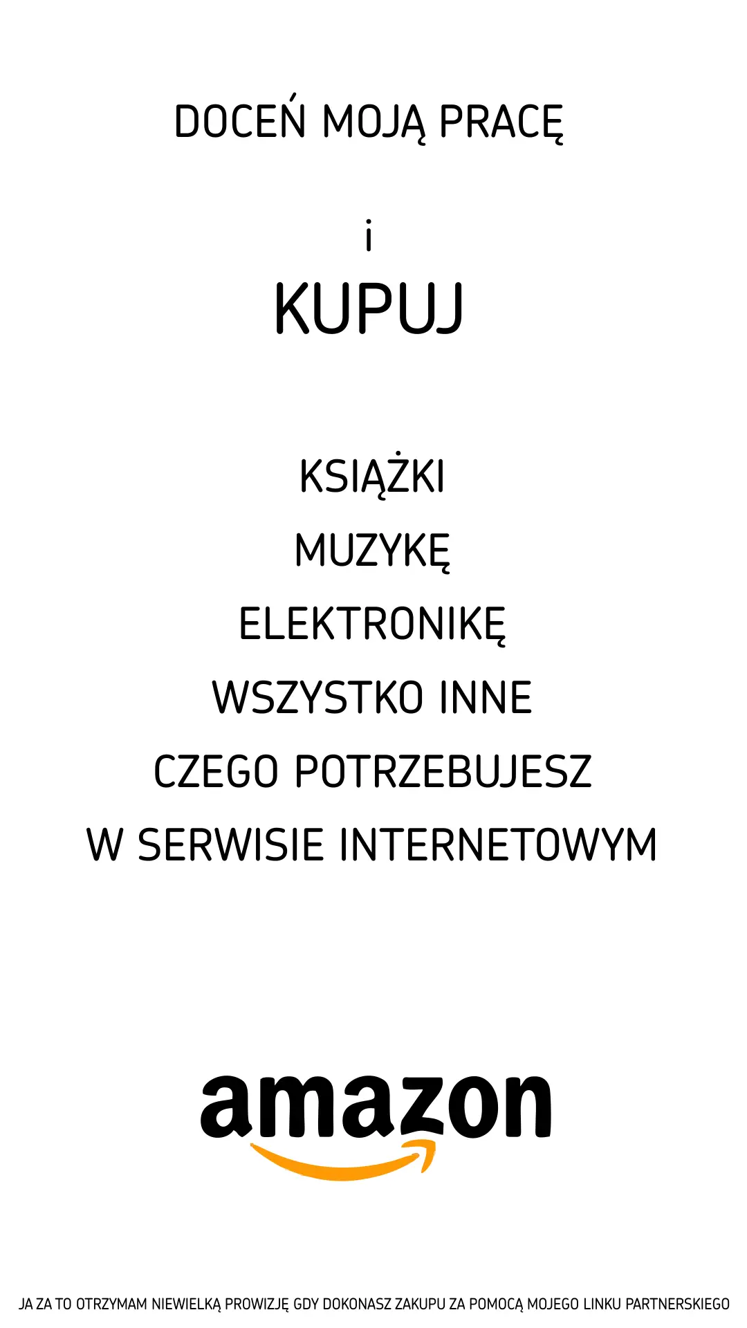 Baner typu CTA afiliacyjny Amazon