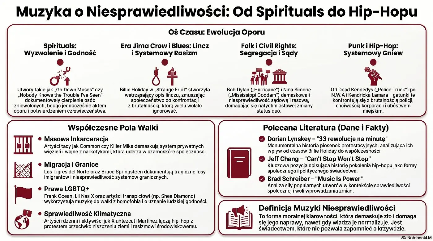 Injustice - Muzyka o niesprawiedliwości - infografika
