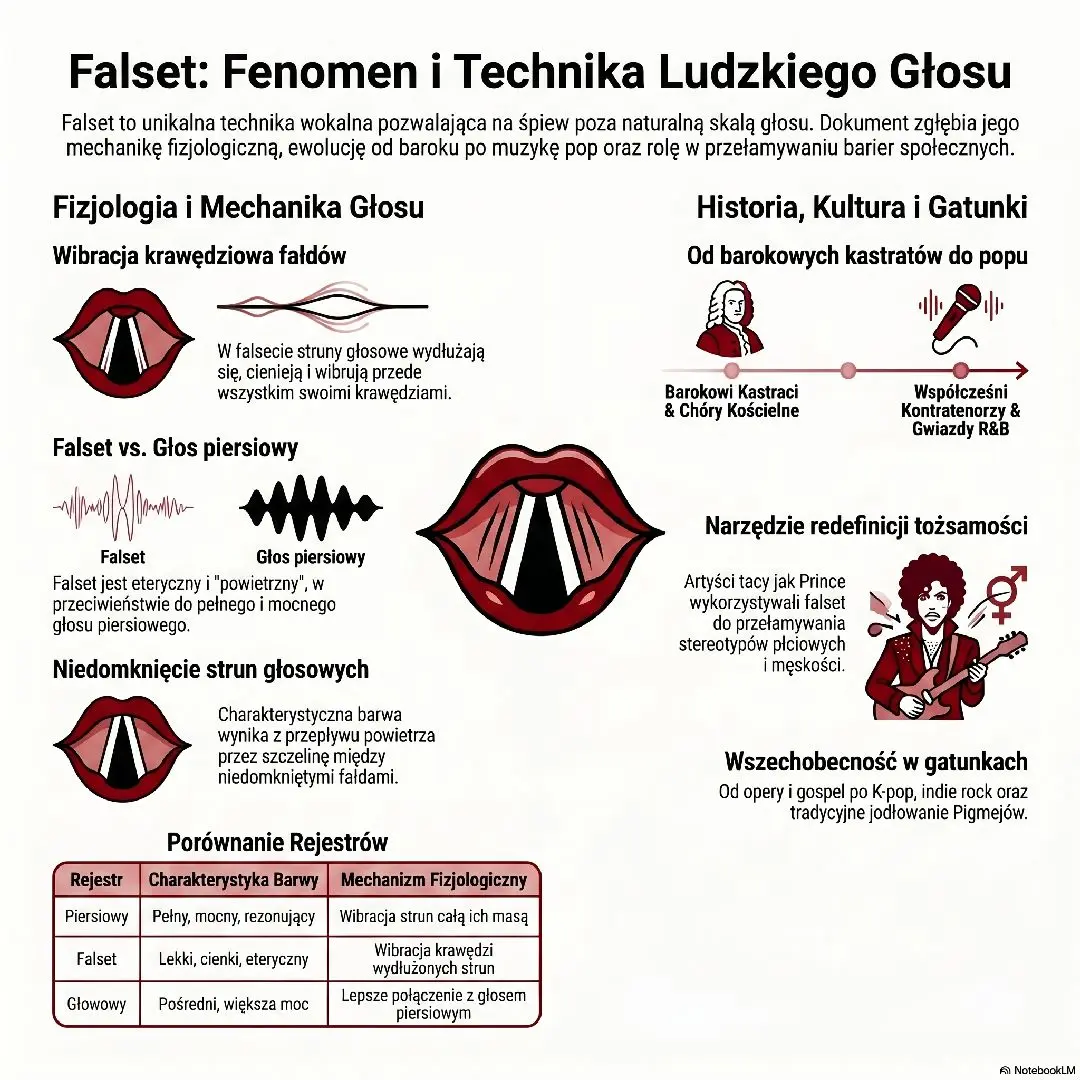 Falset - fenomen i technika głosu - infografika kwadratowa